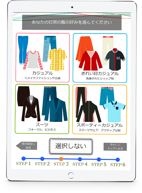 パーソナルイメージ診断　服の好みの選択